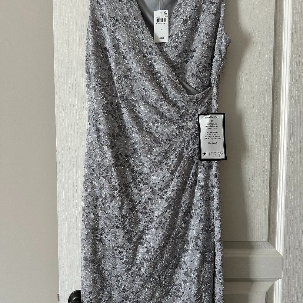 Sequined Dress - Silver/Gray Size 14